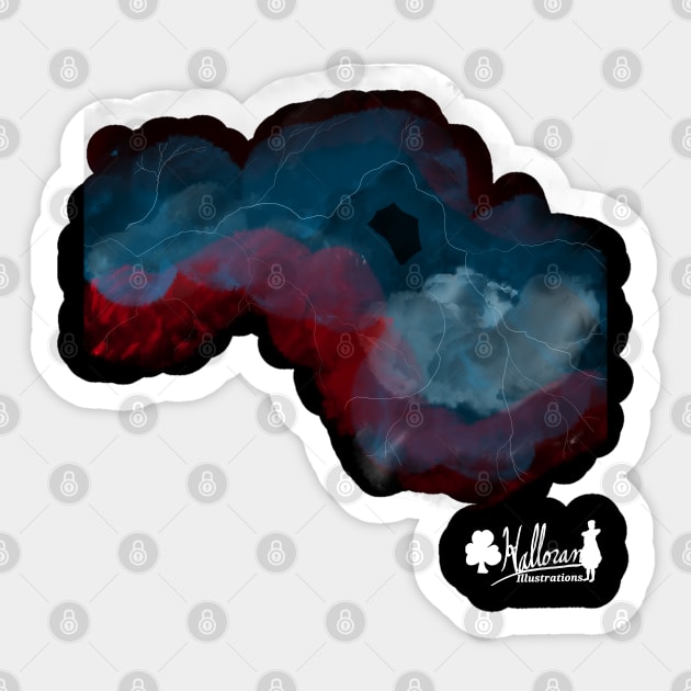 Electrifying Nebula Sticker by Halloran Illustrations